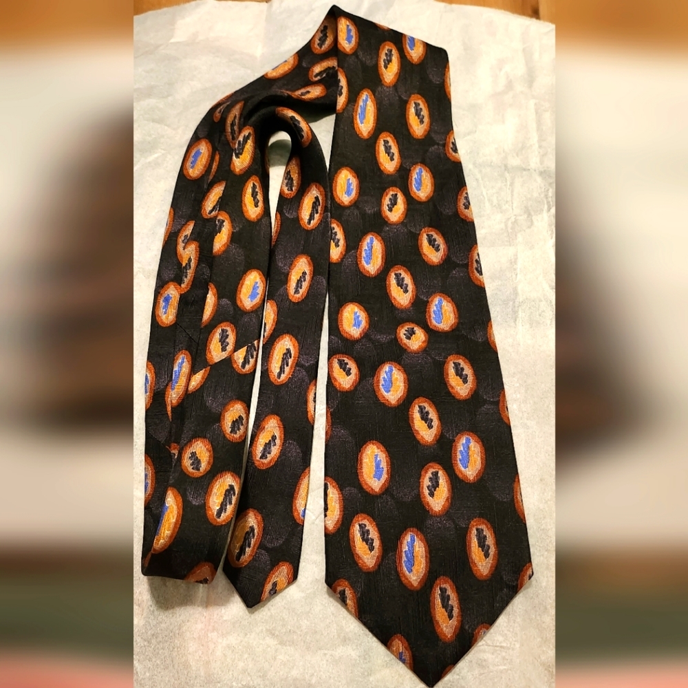 VINTAGE Specialty Collection Men's Silk Neck Tie Made in USA Black
